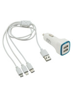 Nabíjačka na telefón USB 3 in1 (micro USB, iPhone, USB C)