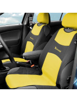 Poťah sedadla TRIKO predný - žltý, 2 ks