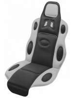 Poťah sedadla Race - univerzálny, čierno / sivý