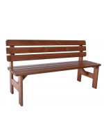 Záhradná drevená lavica Viking - 150 cm, lakovaná