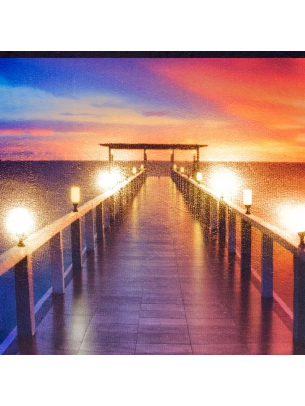 Dekoračný vankúš s LED osvetlením, Mólo - 38 x 38 cm
