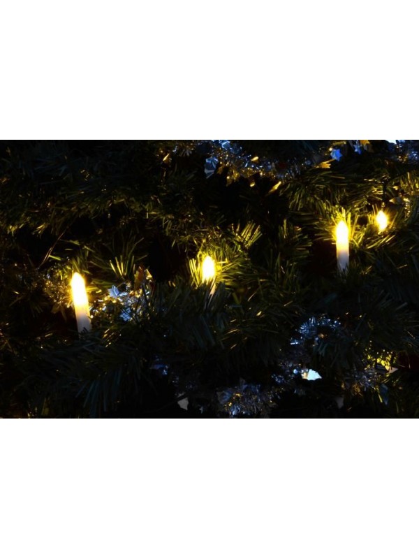 NEXOS Klasické sviečky na vianočný stromček, teplá biela