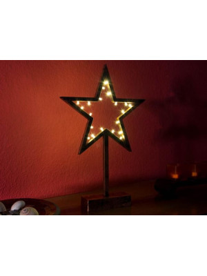 Vianočná dekorácia – Hviezda bronzová - 39 cm , 20 LED