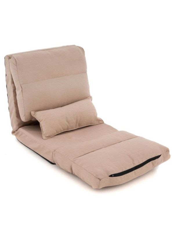 Nastaviteľné spacie kreslo, farba béžová