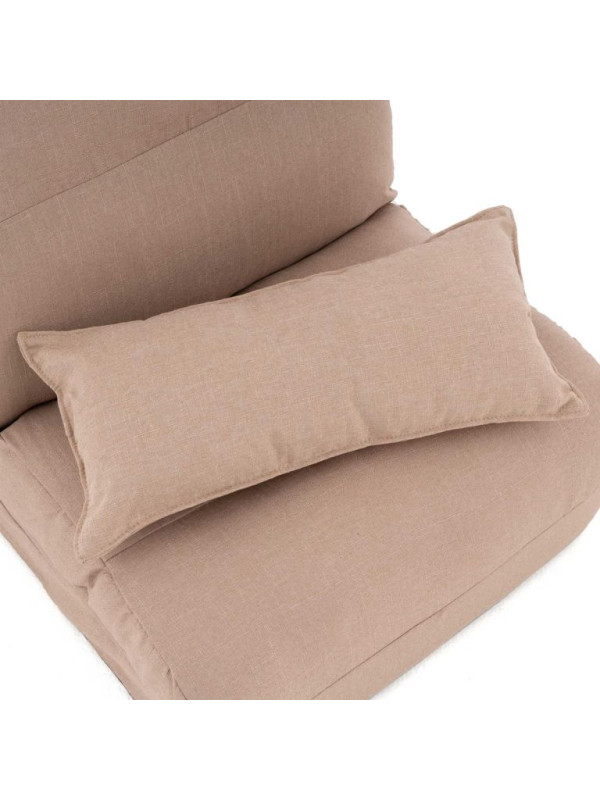 Nastaviteľné spacie kreslo, farba béžová