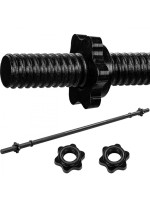 MOVIT® posilňovacia činka, čierna, hviezdicový uzáver,160cm