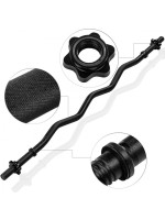 MOVIT posilňovacia tyč - 120 cm, čierna, hviezdicový uzáver