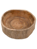 Dekoratívna guľatá drevená miska