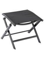 Sklopná hliníková stolička, čierna