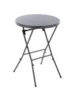 Skladací vysoký stôl - sivý