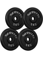 MOVIT sada 4 kusov závažia - 5 kg, liatina