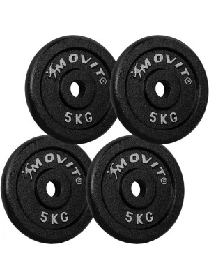 MOVIT sada 4 kusov závažia - 5 kg, liatina
