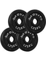 MOVIT sada 4 kusov závažia - 1,25 kg, liatina