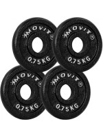 MOVIT sada 4 kusov závažia - 0,75 kg, liatina
