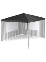 Záhradný párty stan - antracit, 3 x 3 m + 2 bočnice