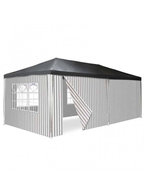 Záhradný párty stan - 3 x 6 m, antracit + 6 bočníc