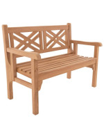 DIVERO dvojmiestna sklopná lavica z teaku