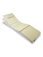 DIVERO sada polstrovania na lehátko 2 ks, krémové