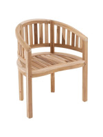 DIVERO Záhradné teakové kreslo, 83 x 68 x 48 cm