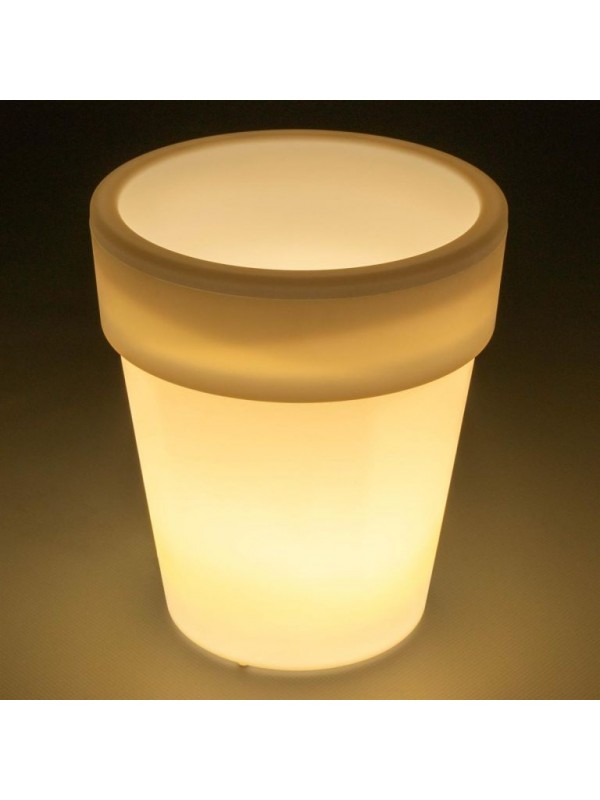 Solárny ozdobný kvetináč - 3 LED, teplá biela