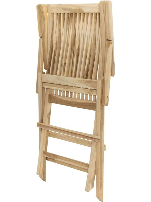 Záhradná stolička DIVERO skladacia – teakové drevo