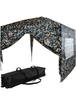 INSTENT záhradný párty stan - 3 x 3 m, maskáčová + 2 bočnice