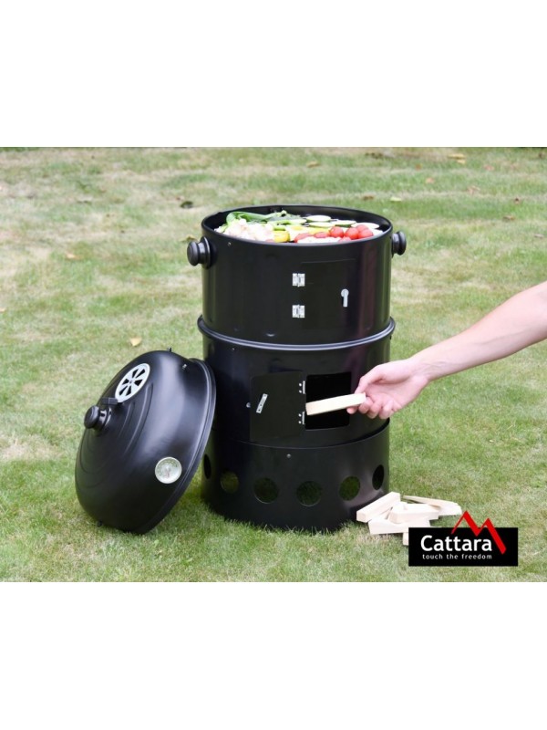 CATTARA Gril/udiareň na drevené uhlie PISA - 3in1, 40 cm