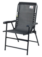 Záhradná skladacia stolička Terst - 59 x 95 x 67 cm, čierna