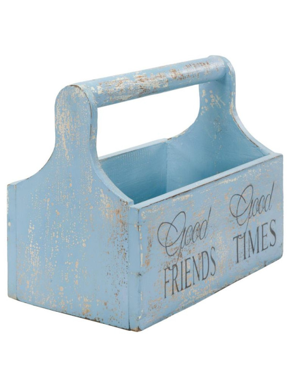 Dekoratívny kvetinový box - 30 x 17 x 25 cm, modrý