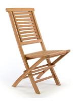 Záhradná stolička skladacia DIVERO „Hantown“ z masívneho teakového dreva