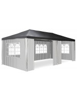 Záhradný párty stan - 3 x 6 m, antracit + 6 bočníc