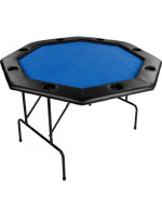 Pokrový skladací stôl modrý, 120 x 120 x 76 cm