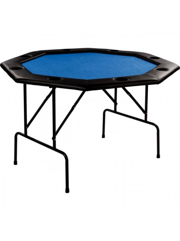 Pokrový skladací stôl modrý, 120 x 120 x 76 cm