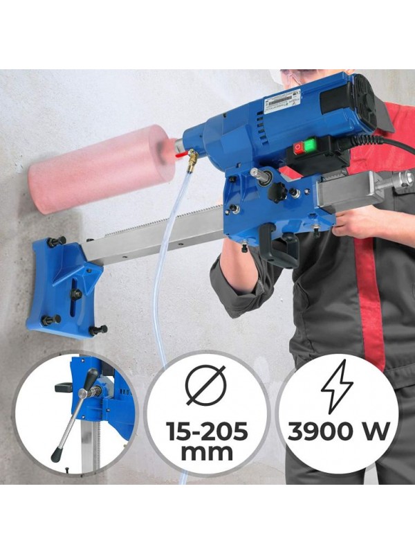 Jadrová vŕtačka so stojanom, Ø 15-205 mm, 3900 W, 580 ot/min
