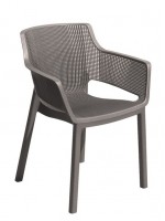 Záhradná plastová stolička ELISA - cappuccino