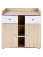 Prebaľovacia komoda vo farebnom prevedení dub, 92 cm