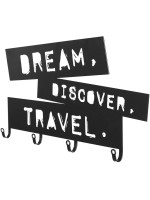 Nástenný vešiak so štyrmi háčikmi 48 x 27 cm