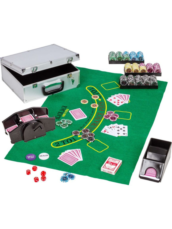 Poker set, 300 žetónov + miešačka kariet