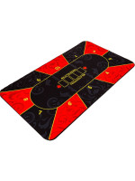 Pokerová podložka 160x80 cm, červeno-čierna, protišmyková