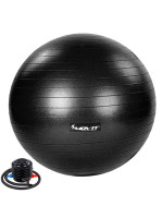 MOVIT Gymnastická lopta s nožnou pumpou, 75 cm, čierna