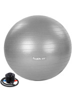 MOVIT Gymnastická lopta s nožnou pumpou, 65 cm, sivá