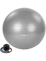 MOVIT Gymnastická lopta s nožnou pumpou, 85 cm, sivá