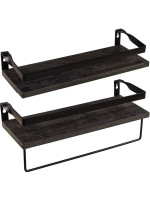 STILISTA Set 2 ks nástenných políc Volato Duo, 40 cm, čierne