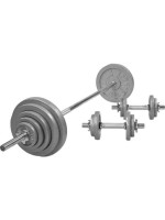 Gorilla Sports Sada liatinových činiek, 100 kg