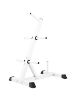 Gorilla Sports Stojan na závažie, biela, 30/31 mm