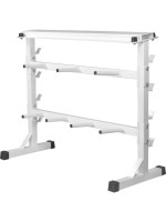 Gorilla Sports Stojan na závažie a činky 30/31 mm, biely