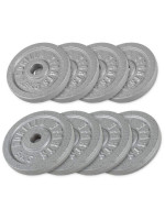 Gorilla Sports Sada liatinových kotúčov 4 x 2,5 kg + 4 x 5 kg