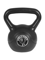 Gorilla Sports Kettlebell činka, plast, čierna, 2 kg