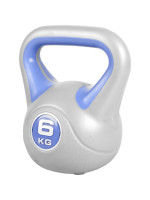 Gorilla Sports Kettlebell činka, vinylová, modrá, 6 kg