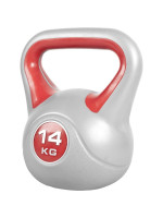 Gorilla Sports Kettlebell činka, vinylová, červená, 14 kg